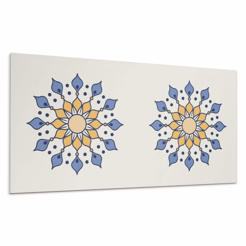 Kafelki samoprzylepne Wallfluent 60×30 cm Wzór mandali z kwiatowymi detalami 6 szt.