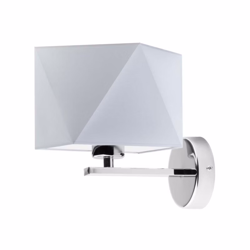 Kinkiet Volta Light Factory Simple Chrom/Jasny szary Abażur 1xE27 1szt. 5903628522792