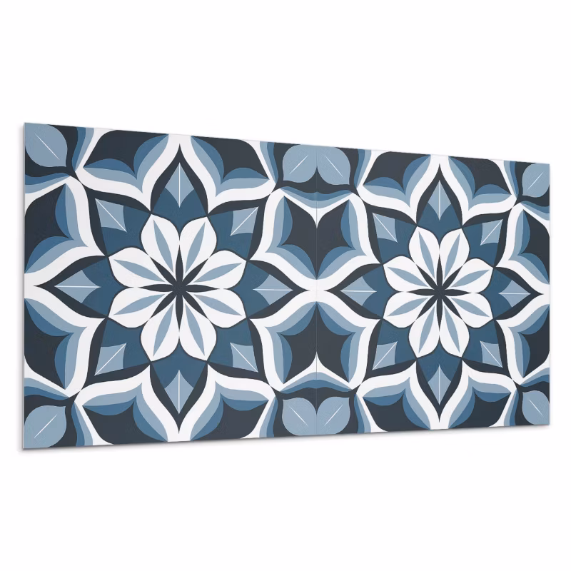Kafelki samoprzylepne Wallfluent 40×20 cm Symetryczny wzór kwiatowy 10 szt.