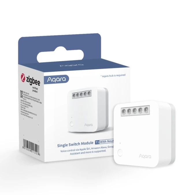 Przełącznik z Neutral, Zigbee, EU, SSM‑U01 Aqara Single Switch Module T1