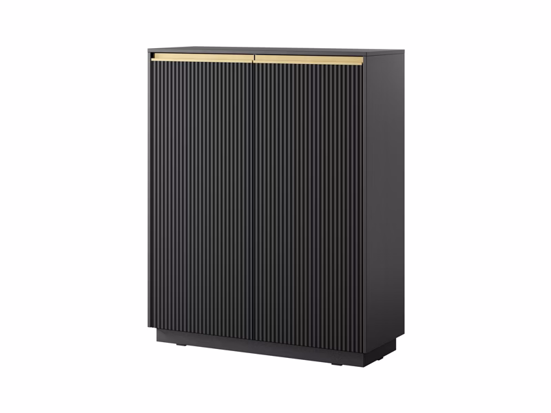 Komoda dwudrzwiowa Bettso Roy 104 cm wysoka czarny 1szt.