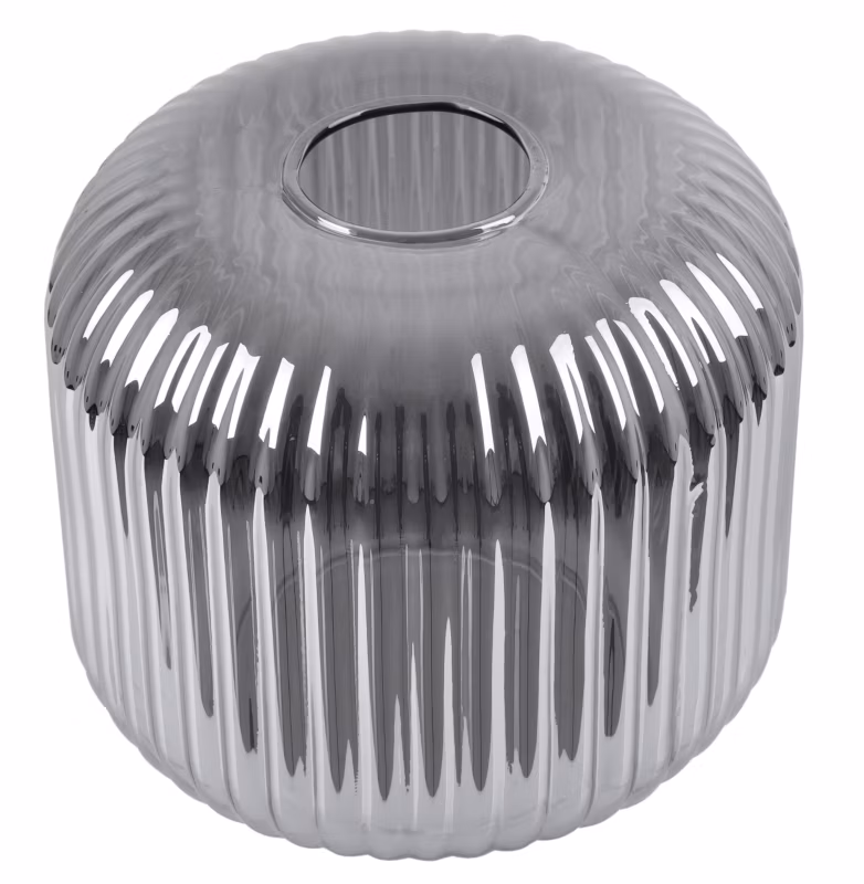 Klosz do lampy wiszącej Light Home LH Riffle E27 szary szklany 15x15cm 1szt.