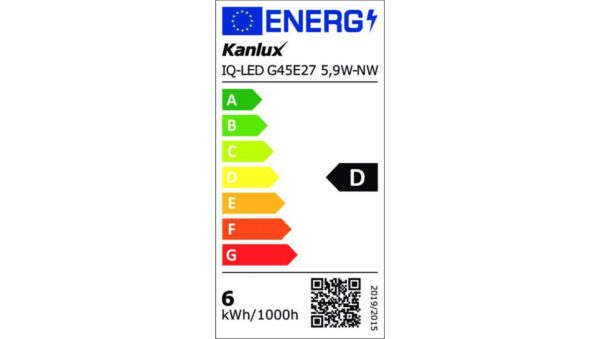 Żarówka LED E27 IQ-LED G45E27 5,9W-NW 806lm 4000K barwa neutralna Ra90 3 lata Gwarancji kulka 36698