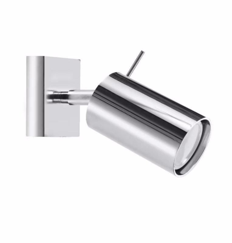 Kinkiet ścienny Sollux Lighting Ring chromowany 1 x GU10 x 40W IP20 wym: 8 x 15 x 15 cm – 1 szt.