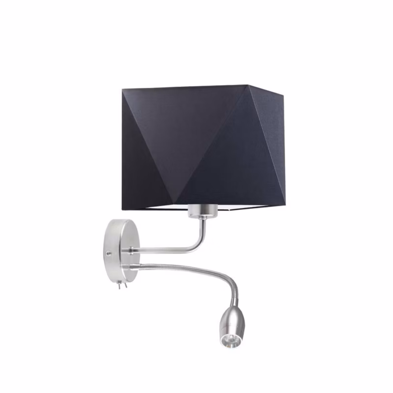 Kinkiet Volta Light Factory Blues Czarny Abażur 1xE27 1szt. 5903628487435