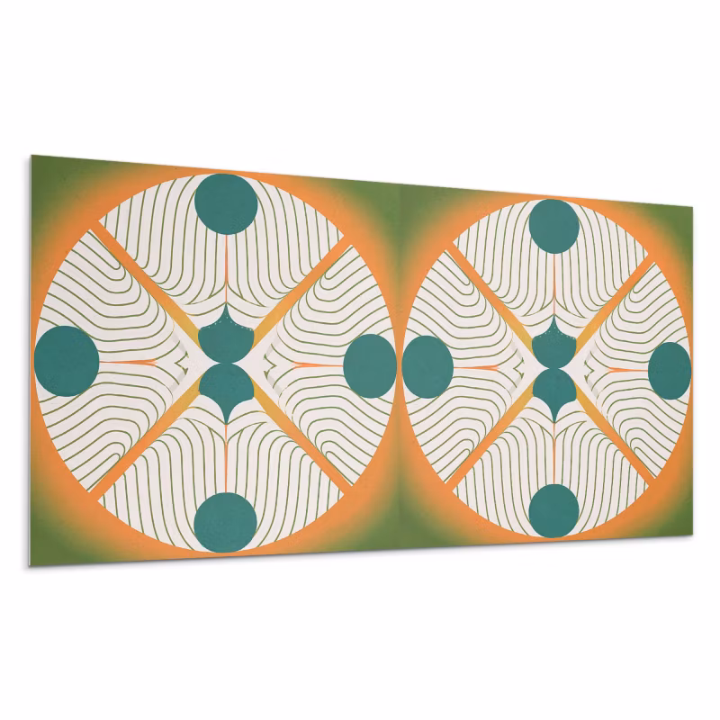 Kafelki samoprzylepne Wallfluent 40×20 cm Wzór okrągły w stylu abstrakcyjnym 10 szt.