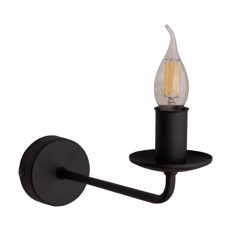 Kinkiet ścienny TK-Lighting Limal czarny 1 x E14 x IP20 wym: 23 x 8 x 27,5 cm – 1 szt.