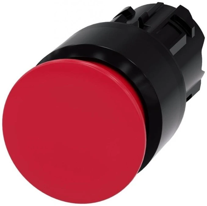 Przycisk grzybkowy 22mm tworzywo czerwony 30mm bez samopowrotu odbl przez pociągnięcie SIRIUS ACT 3SU1000‑1AA20‑0AA0