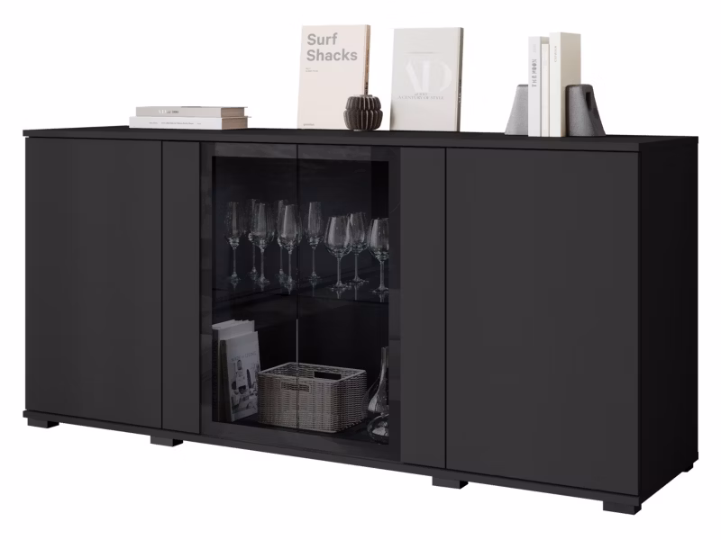 Komoda MIRJAN 24 Caro SB 154 4D czarny 1 szt.