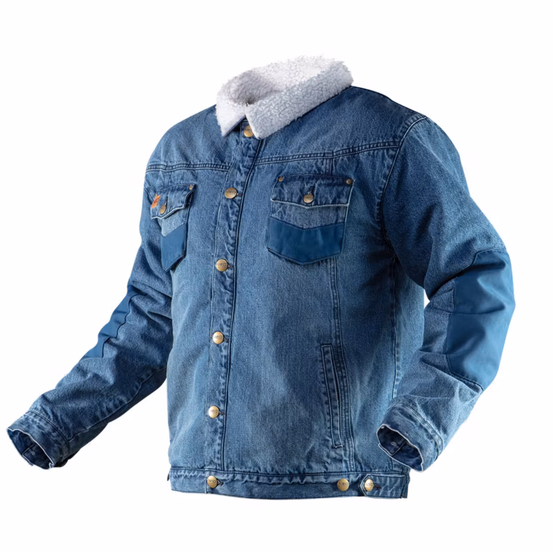 Kurtka jeansowa ocieplana NEO TOOLS DENIM klasyczna rozm. XXL granatowa 1 szt.