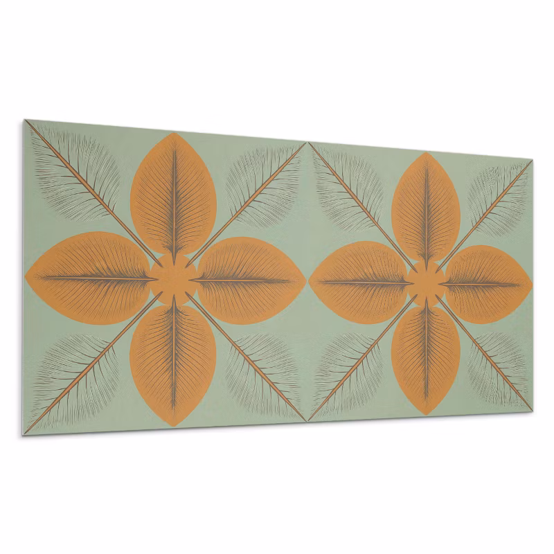 Kafelki samoprzylepne Wallfluent 60×30 cm Wzór liści w harmonijnej kompozycji 6 szt.
