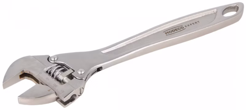 Klucz nastawny z funkcją grzechotki 10″ Modeco Expert (250 mm) 30 mm Cr-V – zawieszka plastikowa – 1 szt.