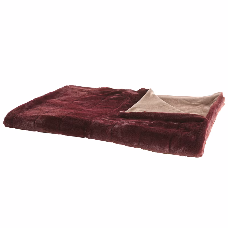 Koc Tantan 180 x 220 cm Burgundowy 1 szt.