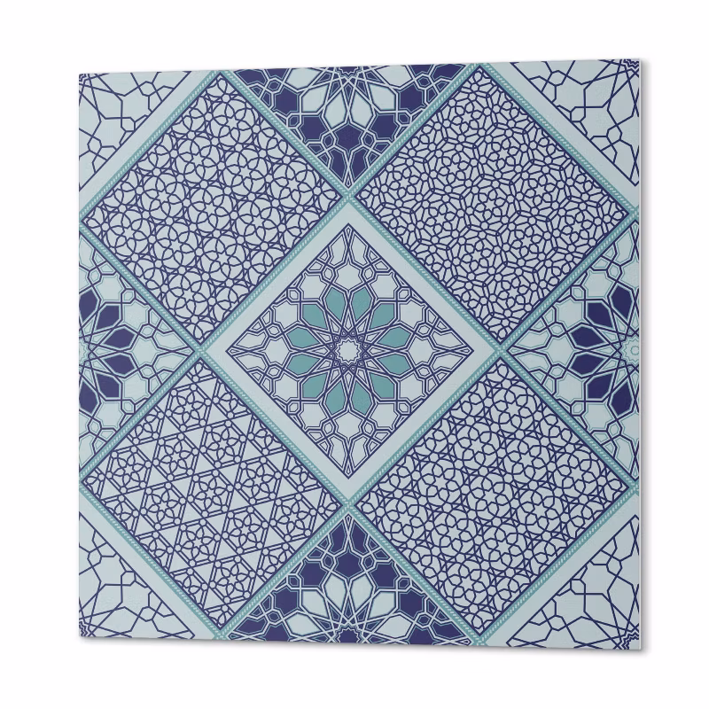 Komplet Kafelków PCV ArtPrintCave 30×30 cm Wzory geometryczne w mozaice 9 szt.