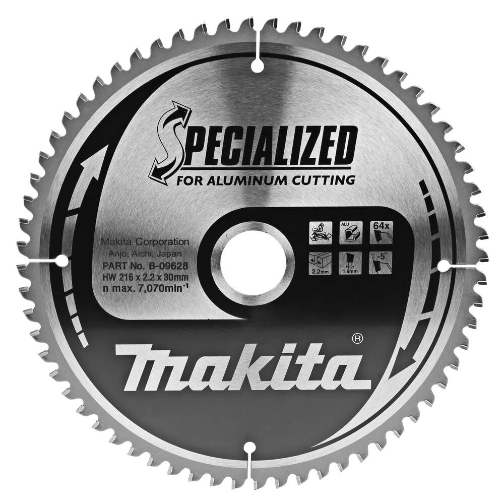 Tarcza do cięcia aluminium 216×30 64 zęby Makita B-09628