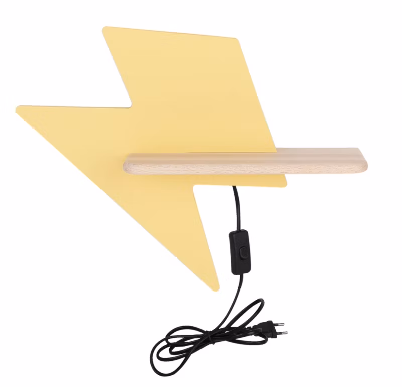 Kinkiet ścienny Candellux Lightning żółto-jasne drewno do pokoju dziecka LED 4W 4000K IP20 wym: 31 x 40 x 12 cm – 1 szt.