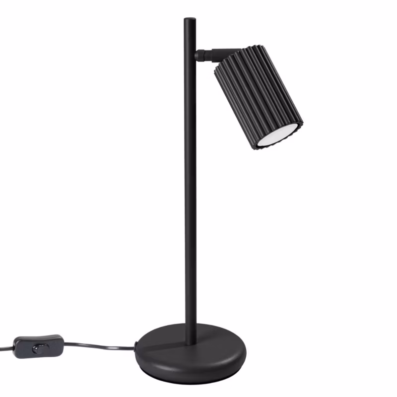 Lampa biurkowa Sollux Lighting Karbon czarna 1 x GU10 x 10W IP20 wym: 43 x 14.5 x 19.5 cm aluminium – 1 szt.