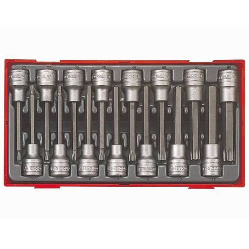 Zestaw nasadek trzpieniowych Teng Tools typu Tx i 6-kątnych z chwytem kwadratowym 1/2″