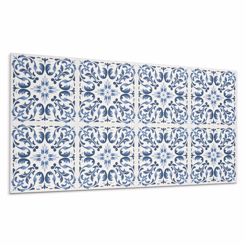 Kafelki samoprzylepne Wallfluent 40×20 cm Wzór kwiatów na kafelkach 10 szt.