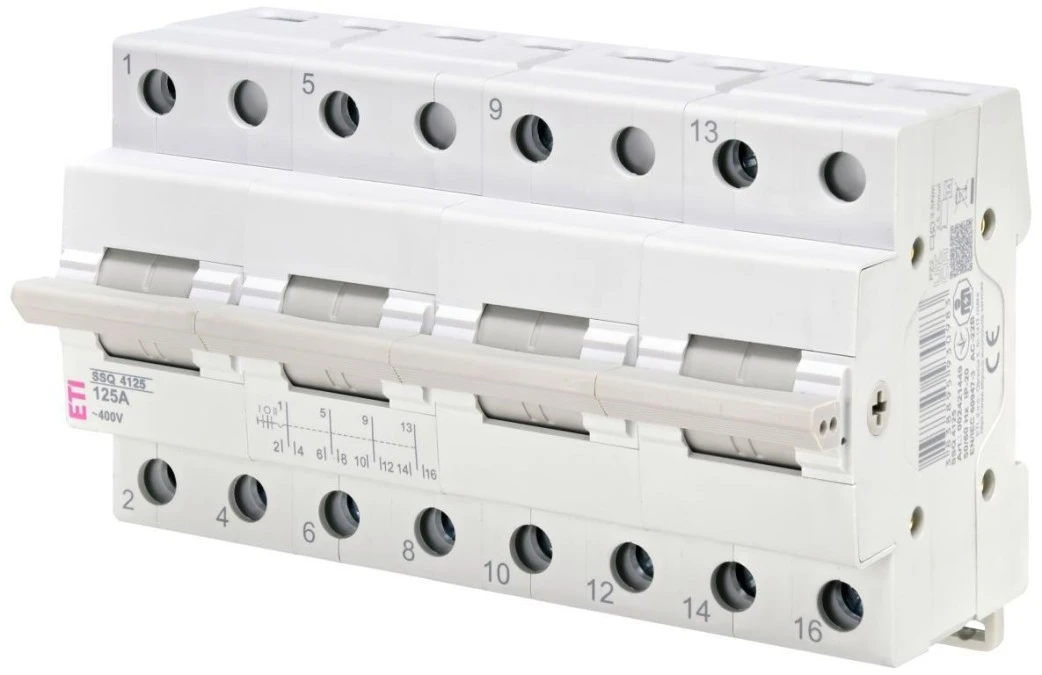 Przełącznik trójpołożeniowy modułowy 125A 4‑biegunowy SSQ 4125 002421449