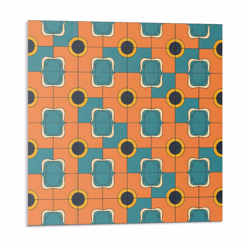 Kafelki samoprzylepne Wallfluent 50×50 cm Wzór abstrakcyjny w geometrii 4 szt.