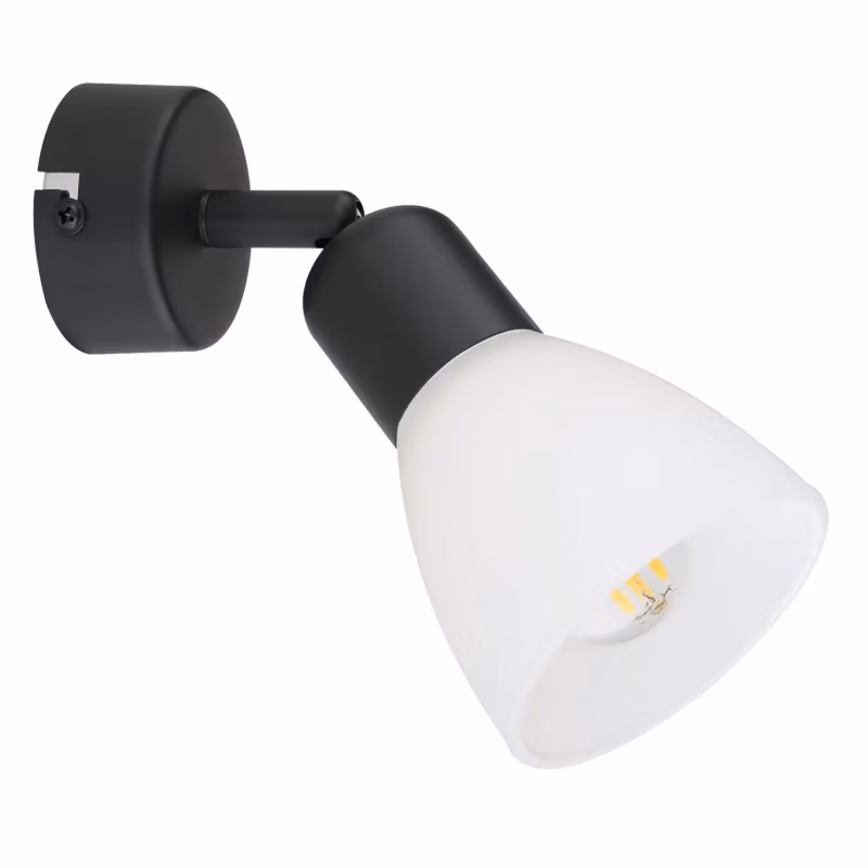 Kinkiet ścienny Light Prestige Malta czarno-biały 1 x E14 x 40W IP20 wym: 8 x 8 x 17 cm – 1 szt.