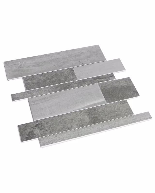 Kafelki ścienne samoprzylepne płytki Mazovia 30,5 x 30,5 cm odporne na zachlapania, geometryczne Szare 1 szt.