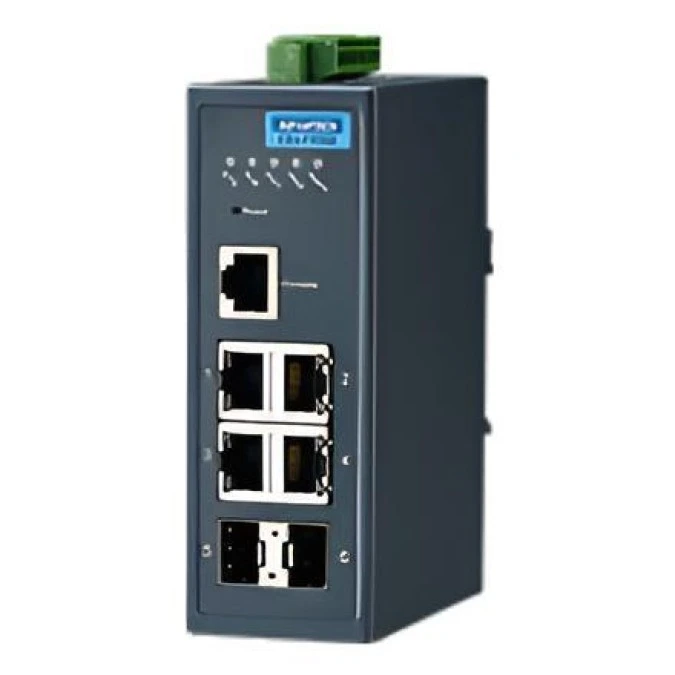 Przełącznik Ethernet zarządzany 4FE+2SFP o szerokim zakresie temperatur EKI‑7706E‑2FI‑AE