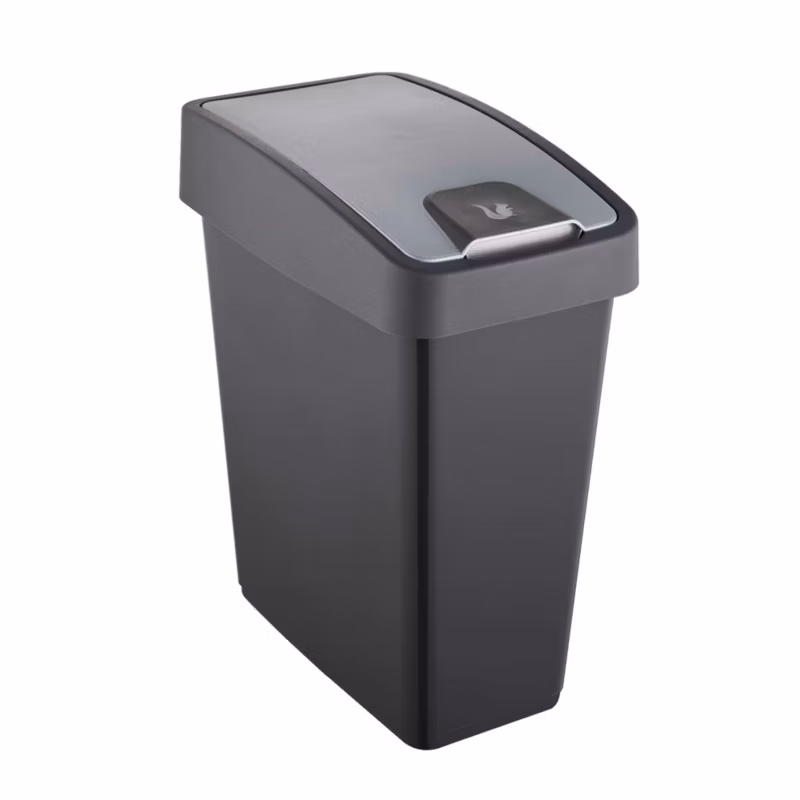 Kosz na śmieci Keeeper Magne 25l, grafitowy 39,5 x 24 x 47,5 cm z pokrywą dwutrybową z tworzywa PP 1 szt.