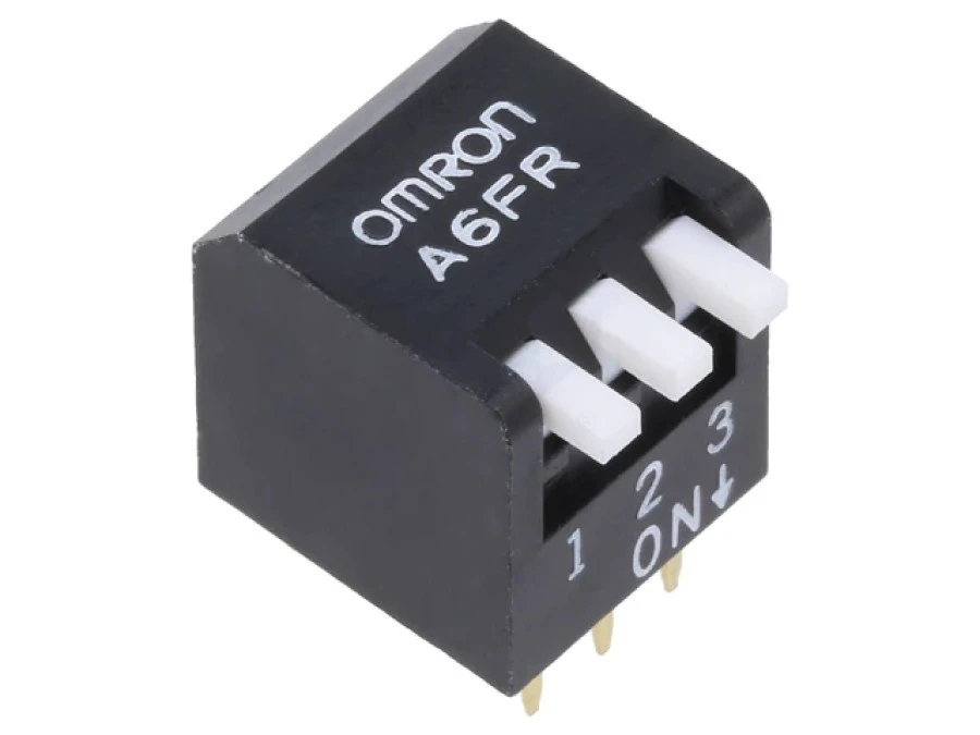 Przełącznik DIP‑SWITCH OFF‑ON 0,025A/24VDC Poz 2 ‑20÷70C A6FR‑3104