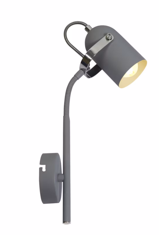 Kinkiet ścienny Candellux Gray szaro-chromowany 1 x E14 x 40W IP20 wym: 39 x 19 cm – 1 szt.