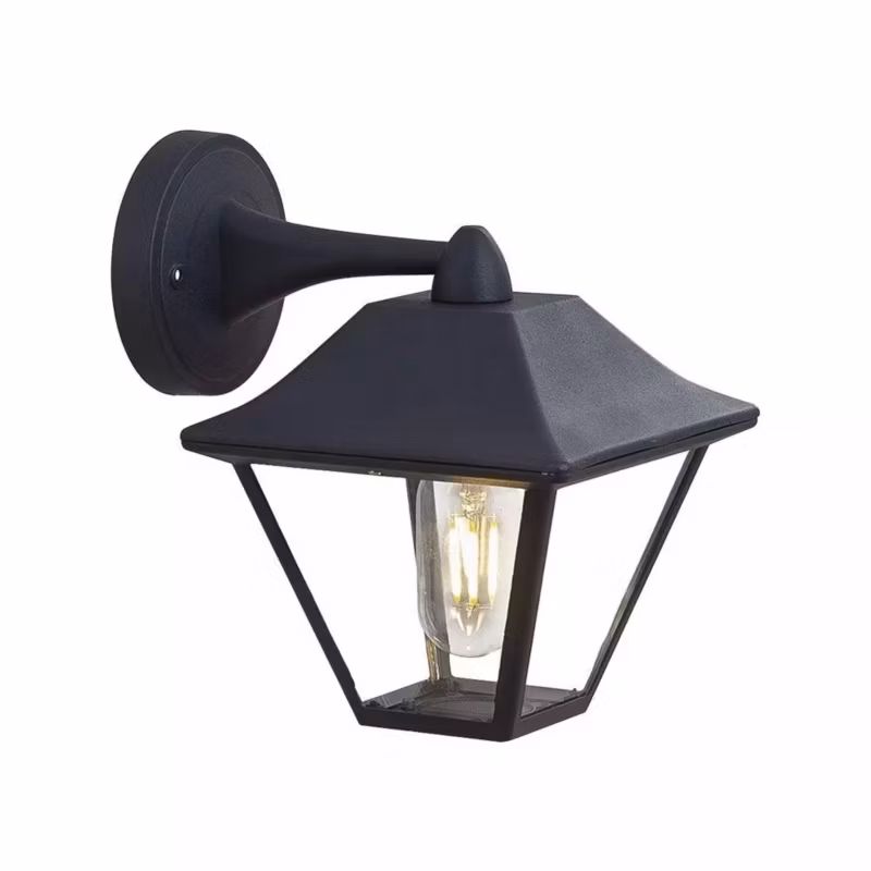 Kinkiet ścienny zewnętrzny V-TAC czarny 1 x E27 x IP44 wym: 23,5 x 23,5 x 22,5 cm – 1 szt.