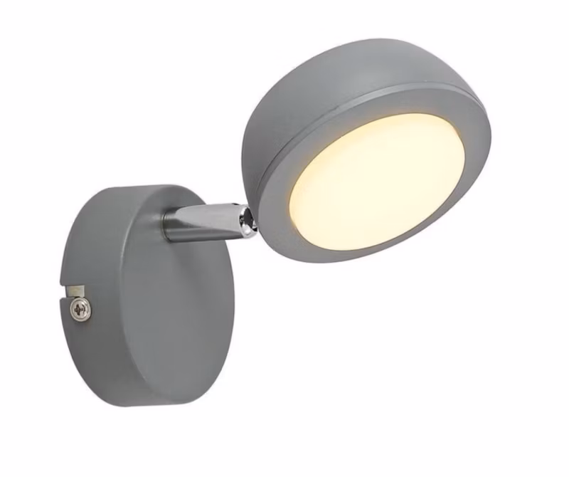 Kinkiet ścienny Candellux Mild szaro-biały LED 6W IP20 wym: 12 x 14 x 8 cm – 1 szt.