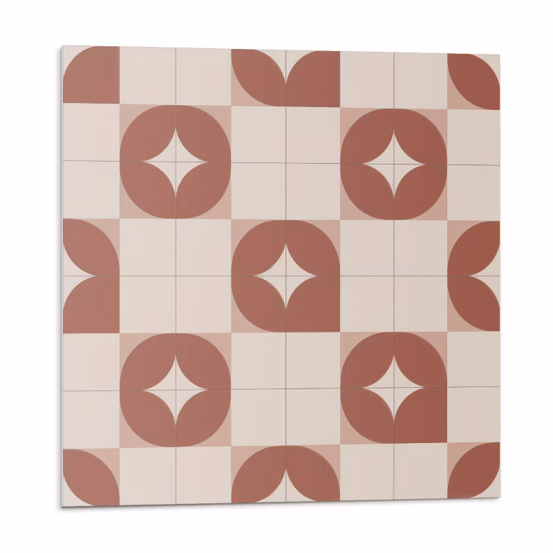 Kafelki samoprzylepne Wallfluent 30×30 cm Wzór geometryczny z okręgami 9 szt.