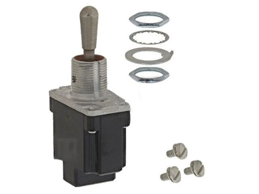 Przełącznik dźwigniowy, okrągła, z konfiguracją styków SPDT, 6A/230VAC, 20A/28VDC, IP67, 1TL1‑3