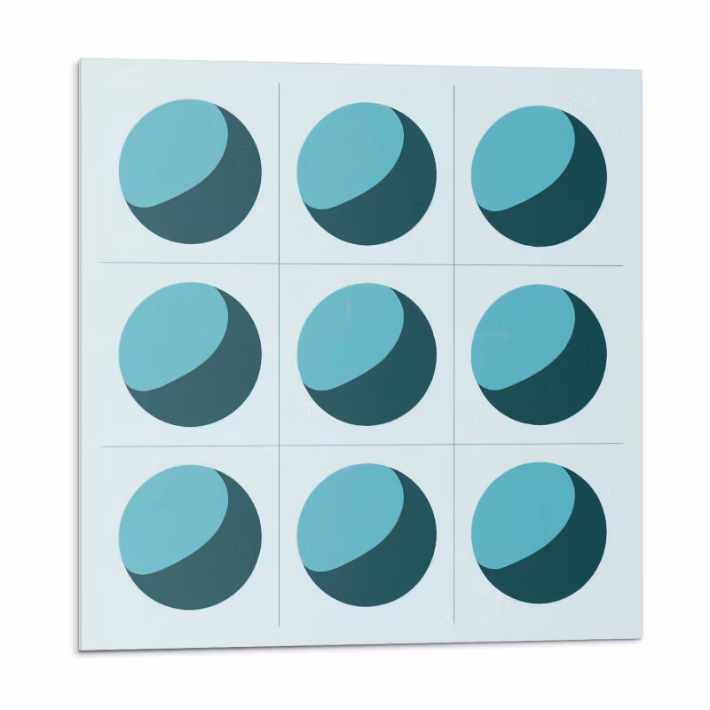 Kafelki samoprzylepne Wallfluent 30×30 cm Siatka z geometrycznymi kulami 9 szt.