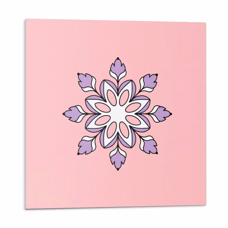 Kafelki samoprzylepne Wallfluent 50×50 cm Mandala z kwiatowym motywem 4 szt.