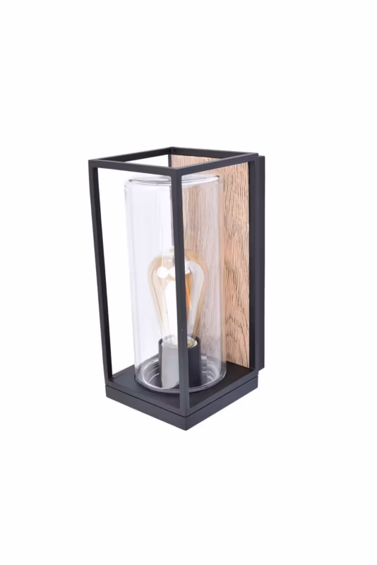 Kinkiet ścienny zewnętrzny Lutec Flair czarno-brązowy 1 x E27 x 40W IP44 wym: 26 x 12 x 13,9 cm – 1 szt.