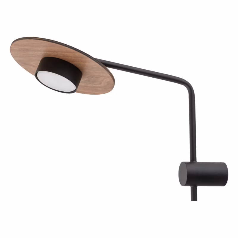 Kinkiet ścienny Nowodvorski Lighting Disk ciemne drewno-czarny-biały 1 x GX53 x 8W IP20 wym: 38 x 35 cm – 1 szt.
