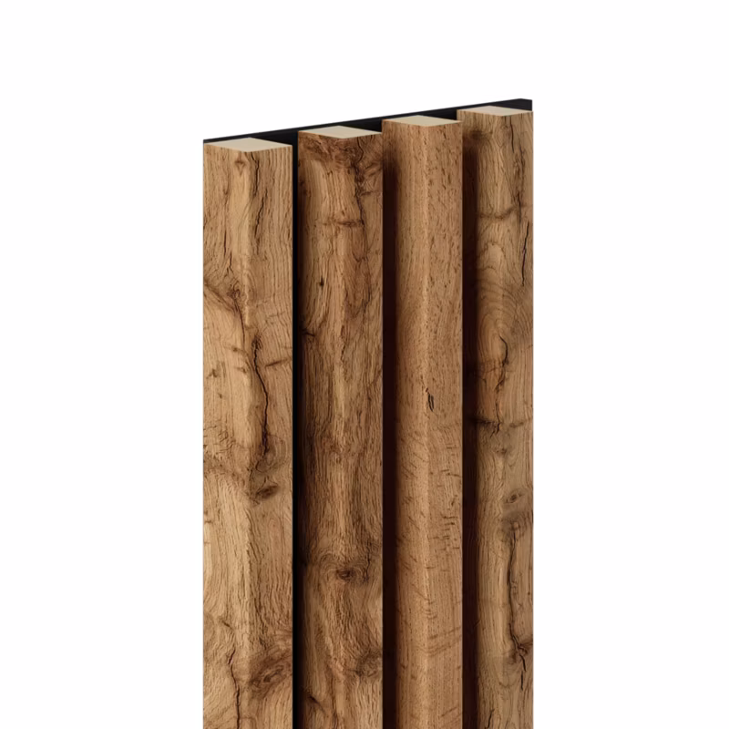 Lamel ścienny na czarnym filcu 4L Marbet Design WOODLINE MAXI 2700×177 Dąb Wotan 1 szt.
