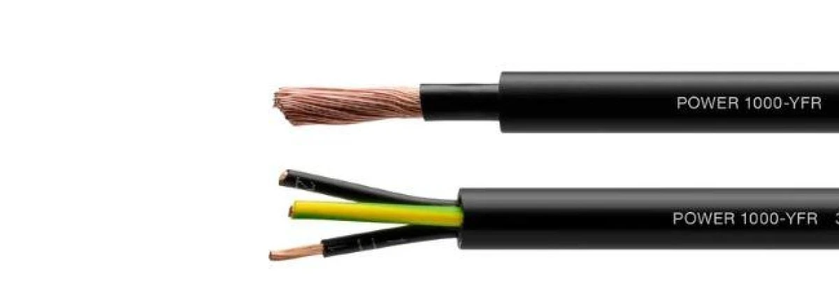Przewód zasilający POWER 1000‑YFR 4G50 uniepalniony czarny 0,6/1kV 18191084 /bębnowy/