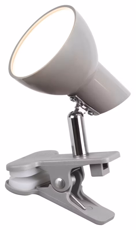 Lampa biurkowa Rabalux Noah popielaty LED 5W 3000K 360lm z klipsem IP20 wym: 10 x 7 x 7 cm metal – 1 szt.