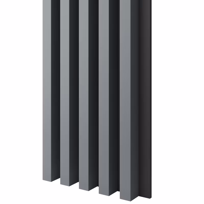 Lamele 3x4cm na czarnej płycie MDF LAMELE3D grafit mat 1 szt