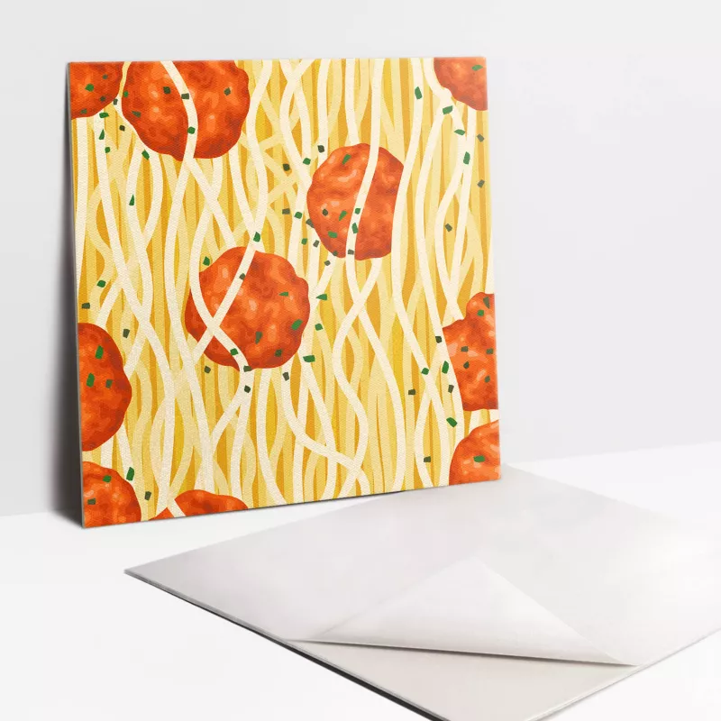 Kafelki samoprzylepne Tulup 30×30 cm Makaron spaghetti 9 szt.