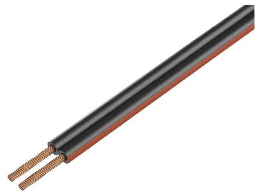 Przewód głośnikowy typu TLYp 2×2,5mm2 linka Cu czarny ‑15…70C PKT0038CK