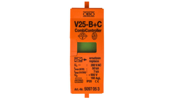 Wkładka ogranicznika przepięć Typ T1+T2 7kA V25-B+C Typ 1+2/0-280 5097053