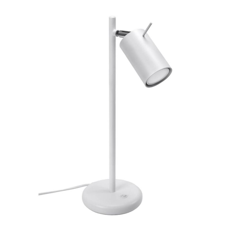 Lampa biurkowa Sollux Lighting Ring biała 1 x GU10 x 10W IP20 wym: 43 x 19.5 x 14.5 cm metal – 1 szt.