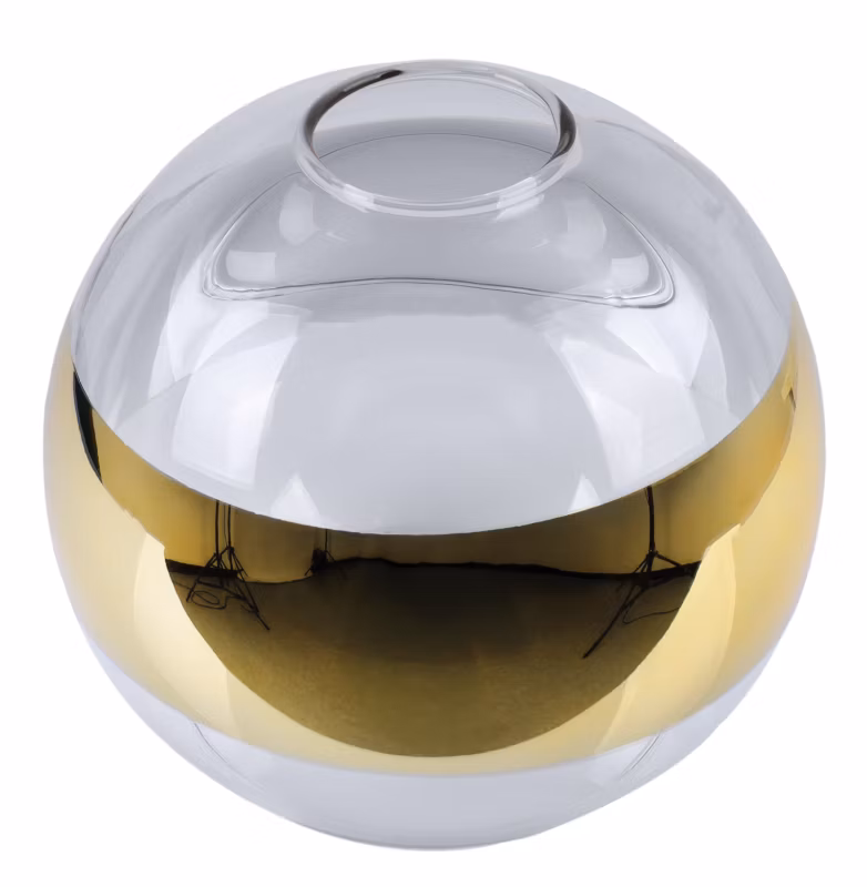Klosz do lampy wiszącej Light Home LH Ronda E27 złoty szklany 15x13cm 1szt.