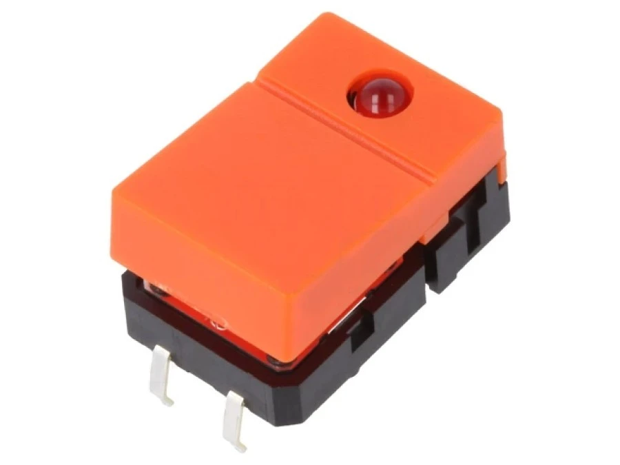 Przełącznik klawiaturowy Poz 2 SPST‑NO 0,05A/24VDC LED THT B3J2200 B3J‑2200