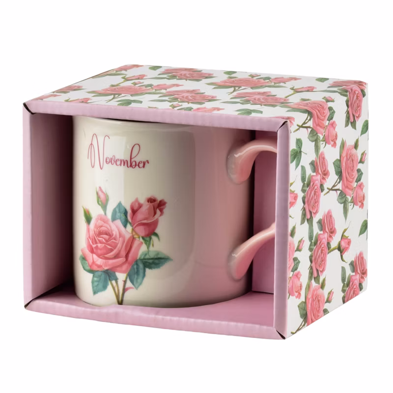 Kubek porcelanowy AffekDesign November 320 ml 8,7×9 cm różowy 1 szt.